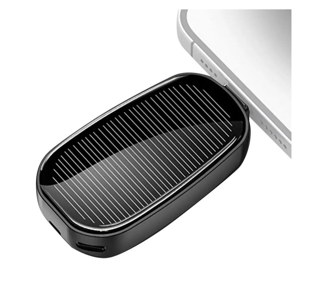 Cargador solar portátil com celular que cabe no bolso