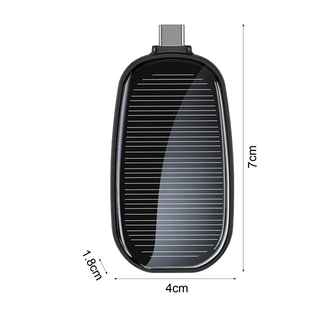 Cargador solar portátil com celular que cabe no bolso